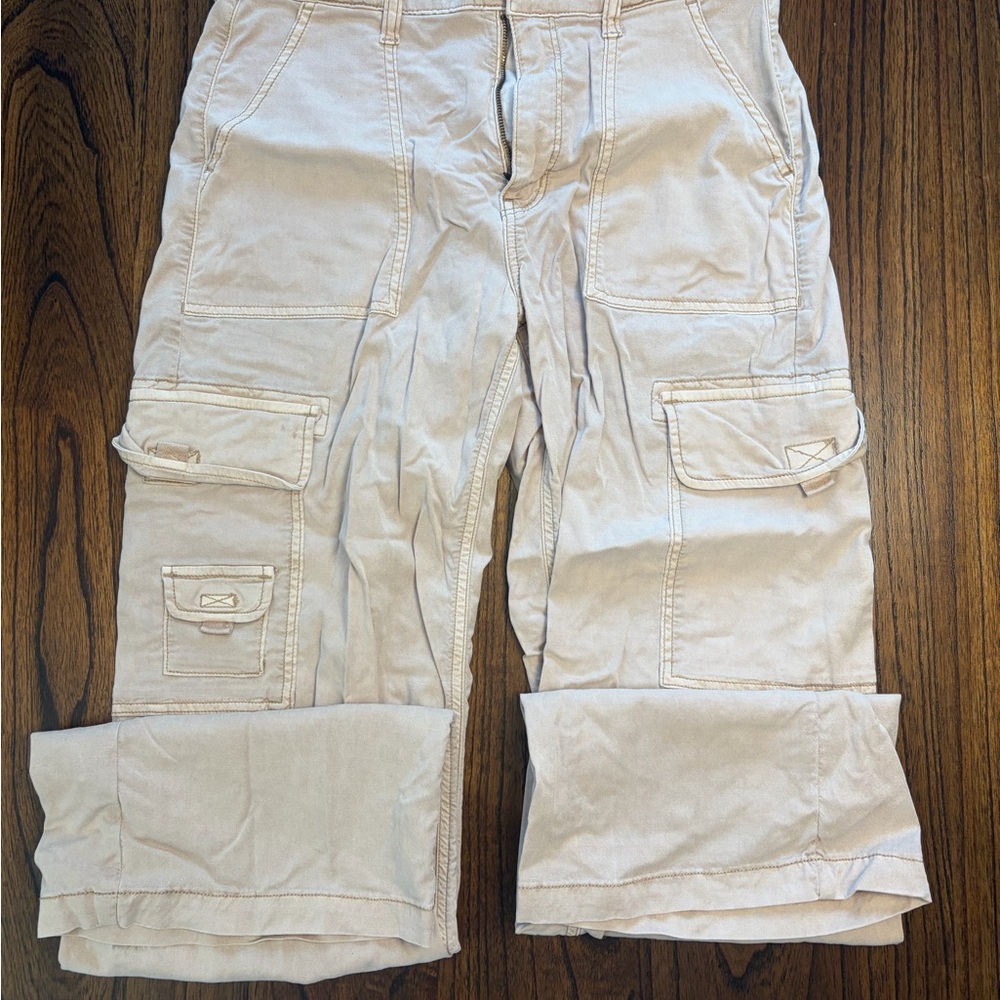 WoMen's Cargo Pants in Light Beige - Classic Utility Style